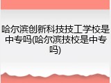 哈尔滨创新科技技工学校是中专吗(哈尔滨技校是中专吗)
