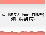 海口数控职业高中有哪些(海口数控职高)