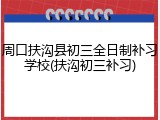 周口扶沟县初三全日制补习学校(扶沟初三补习)