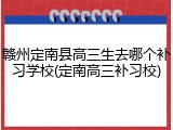 赣州定南县高三生去哪个补习学校(定南高三补习校)