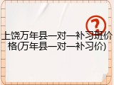 上饶万年县一对一补习班价格(万年县一对一补习价)