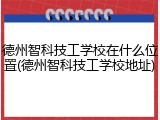德州智科技工学校在什么位置(德州智科技工学校地址)