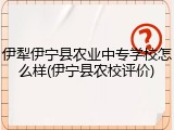 伊犁伊宁县农业中专学校怎么样(伊宁县农校评价)