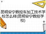 昆明安宁数控车加工技术学校怎么样(昆明安宁数控学校)