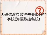 大理弥渡县数控专业最好的学校(弥渡数控名校)
