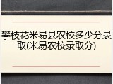 攀枝花米易县农校多少分录取(米易农校录取分)