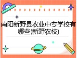 南阳新野县农业中专学校有哪些(新野农校)