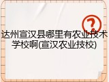 达州宣汉县哪里有农业技术学校啊(宣汉农业技校)
