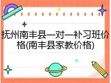 抚州南丰县一对一补习班价格(南丰县家教价格)