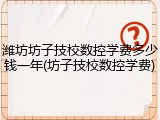 潍坊坊子技校数控学费多少钱一年(坊子技校数控学费)