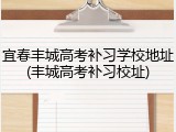 宜春丰城高考补习学校地址(丰城高考补习校址)