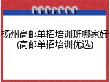 扬州高邮单招培训班哪家好(高邮单招培训优选)