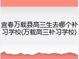 宜春万载县高三生去哪个补习学校(万载高三补习学校)