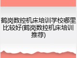 鹤岗数控机床培训学校哪里比较好(鹤岗数控机床培训推荐)