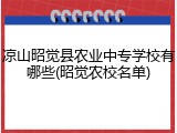 凉山昭觉县农业中专学校有哪些(昭觉农校名单)