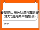 秦皇岛山海关找单招集训的地方(山海关单招集训)