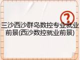 三沙西沙群岛数控专业就业前景(西沙数控就业前景)