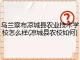 乌兰察布凉城县农业技术学校怎么样(凉城县农校如何)