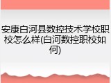 安康白河县数控技术学校职校怎么样(白河数控职校如何)