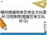 赣州南康高考艺考生文化课补习班推荐(南康艺考文化补习)
