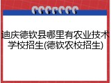 迪庆德钦县哪里有农业技术学校招生(德钦农校招生)