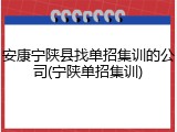 安康宁陕县找单招集训的公司(宁陕单招集训)