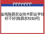 宝鸡陇县农业技术职业学校好不好(陇县农校如何)