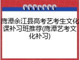 鹰潭余江县高考艺考生文化课补习班推荐(鹰潭艺考文化补习)