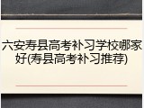 六安寿县高考补习学校哪家好(寿县高考补习推荐)