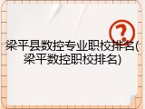 梁平县数控专业职校排名(梁平数控职校排名)