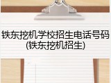 铁东挖机学校招生电话号码(铁东挖机招生)