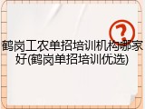 鹤岗工农单招培训机构哪家好(鹤岗单招培训优选)