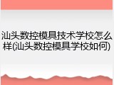 汕头数控模具技术学校怎么样(汕头数控模具学校如何)