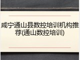 咸宁通山县数控培训机构推荐(通山数控培训)