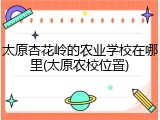 太原杏花岭的农业学校在哪里(太原农校位置)