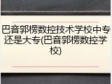 巴音郭楞数控技术学校中专还是大专(巴音郭楞数控学校)