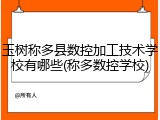 玉树称多县数控加工技术学校有哪些(称多数控学校)