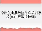 漳州东山县数控车床培训学校(东山县数控培训)