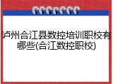 泸州合江县数控培训职校有哪些(合江数控职校)