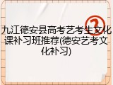 九江德安县高考艺考生文化课补习班推荐(德安艺考文化补习)