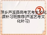 萍乡芦溪县高考艺考生文化课补习班推荐(芦溪艺考文化补习)