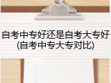 自考中专好还是自考大专好(自考中专大专对比)