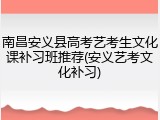 南昌安义县高考艺考生文化课补习班推荐(安义艺考文化补习)