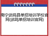 南宁武鸣县单招培训学校官网(武鸣单招培训官网)