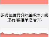 昭通镇雄县好的单招培训哪里有(镇雄单招培训)