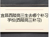 宜昌西陵高三生去哪个补习学校(西陵高三补习)