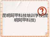 昆明阿甲科技培训学校(昆明阿甲科技)