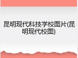 昆明现代科技学校图片(昆明现代校图)