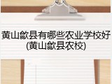 黄山歙县有哪些农业学校好(黄山歙县农校)