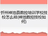 忻州神池县数控培训学校技校怎么样(神池数控技校如何)